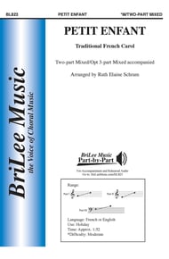 Petit Enfant Two-Part Mixed choral sheet music cover Thumbnail